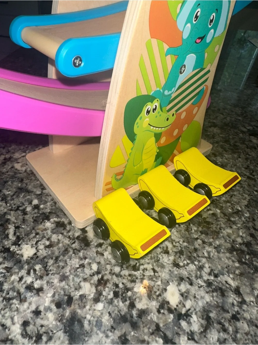Wooden Banana Cars Ramp